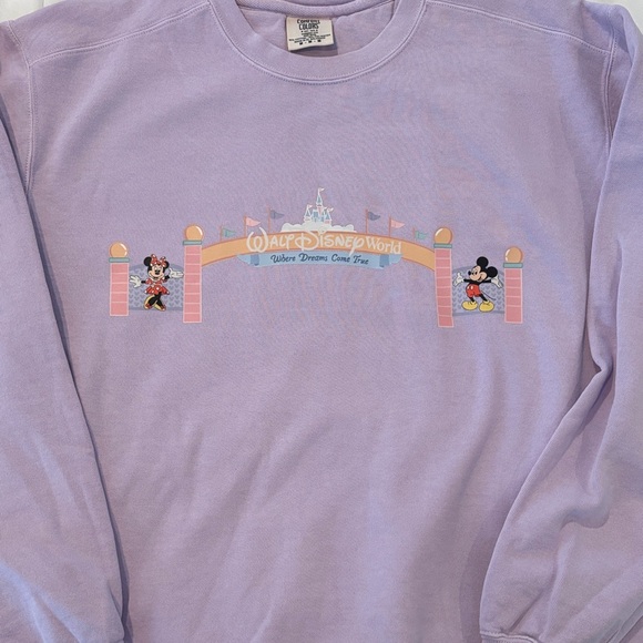 Disney Tops - Disney NWOT Lavender Sweatshirt with Mickey and Minnie-Firm